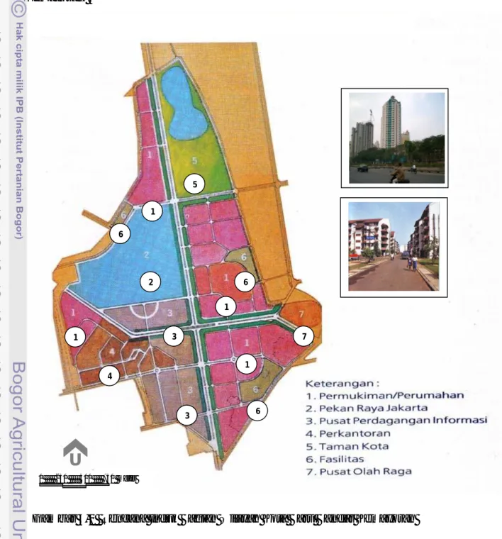 Gambar 4.1  Rencana Induk Bagian Wilayah Kota Baru Bandar Kemayoran 