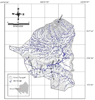Gambar 1.  Peta Pola Pengaliran Sungai  