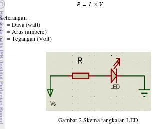 Gambar 2 Skema rangkaian LED 