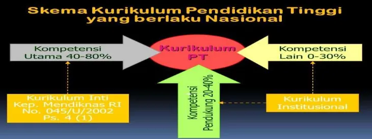 Gambar 1.  Skema kurikulum pendidikan tinggi Indoneisa 