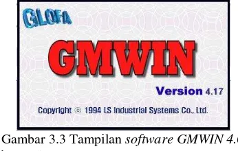 Gambar 3.3 Tampilan  software GMWIN 4.0 