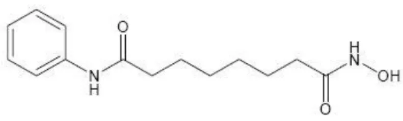 Gambar 1. Struktur kimia SAHA (Anonim, 2013)
