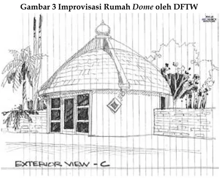 Gambar 3 Improvisasi Rumah Dome oleh DFTW