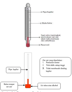 Gambar 2.6. Termometer Zat Cair.    Sumber : Andi Suhandi 