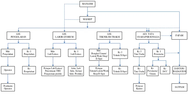 Gambar 2.1. Struktur Organisasi PT. Perkebunan Nusantara III Unit PKS Rambutan Tahun 2012