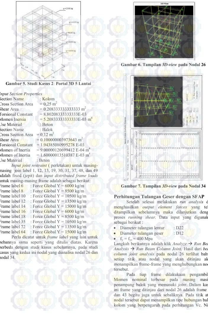 Gambar 6. Tampilan 3D-view pada Nodal 26 