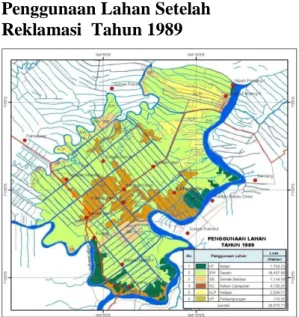 Gambar 3. Peta Penggunaan lahan  1989        