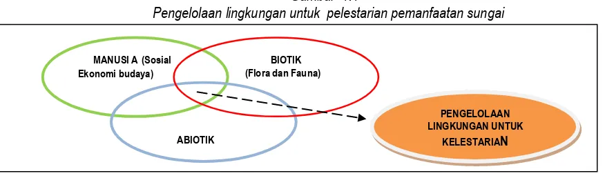 Gambar 1.1 Gambar  1.1   Pengelolaan lingkungan untuk  pelestarian pemanfaatan sungai 