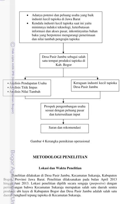 Gambar 4 Kerangka pemikiran operasional 