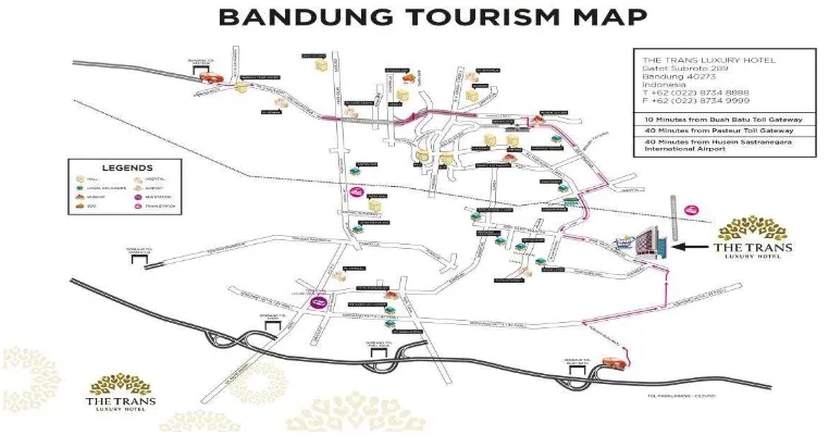 Gambar 3.1 Peta Lokasi The Trans Luxury Hotel Bandung 