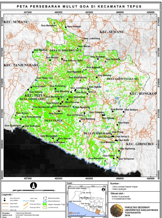 Gambar 6. Peta Persebaran Lokasi Mulut Goa