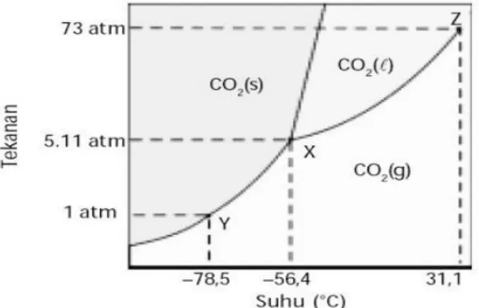 Gambar II.3 Diagram Fase CO 2  (Nasrullah, 2014)