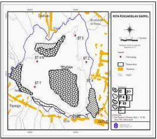 Gambar 2.18. Peta Peyebaran Eceng Gondok di Danau Limboto (Sumber: Balihristi, 2008)