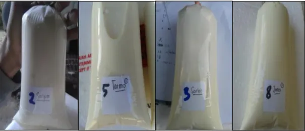 Gambar 10. Sampel susu yang akan diuji kualitas kimia di Laboretorium  Bapelkesmavet  