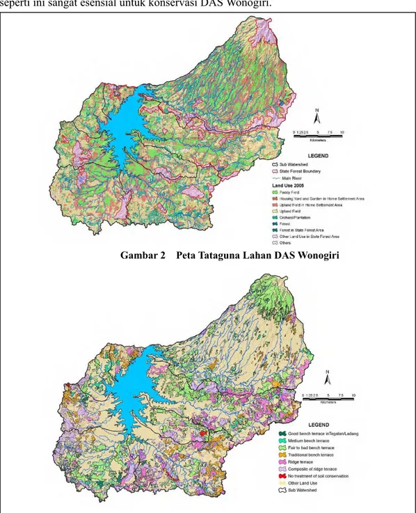 Gambar 2    Peta Tataguna Lahan DAS Wonogiri 