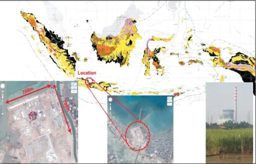 Gambar 6. Area Tanah Lunak di Indonesia dan Lokasi PLTU Cirebon 
