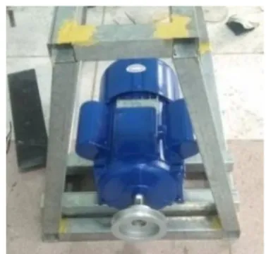 Gambar 5. Motor stepper NEMA 23  Motor  induksi  AC  yang  digunakan  memiliki  spesifikasi  yaitu  1  HP,  0,75  kW,  4  Pole,  1  Phase