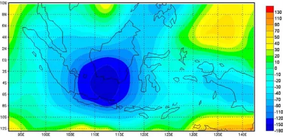 Gambar 2.9. Perubahan Curah Hujan Indonesia Skenario B2/IPCC Tahun 2100 