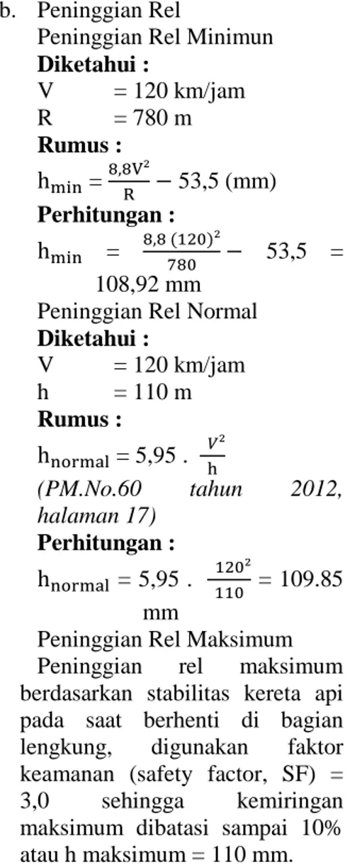 Tabel 5.1. Pelebaran Sepur Untuk 1067 mm  