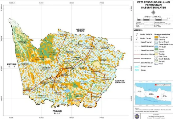 Gambar 2. Peta Penggunaan Lahan Kabupaten Klaten