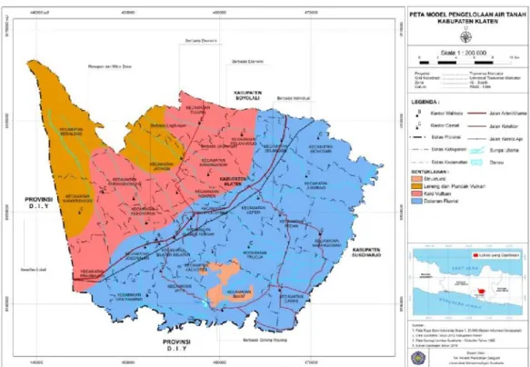 Gambar 4. Peta Model Pengelolaan Air Tanah Kabupaten Klaten KESIMPULAN