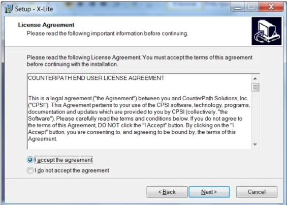 Gambar 4.8 Tampilan Licensi x-lite 
