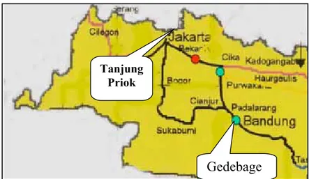 Gambar 4.6 Rute Jalur KA Bandung – Jakarta 