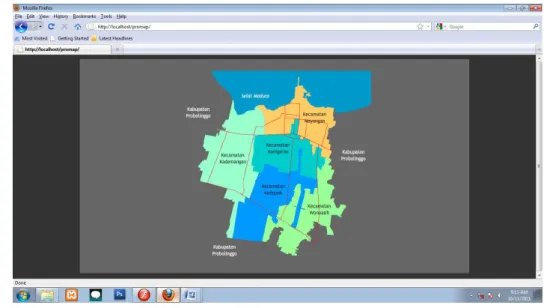 Gambar 4.1 Halaman Awal Peta Kependidikan Kota Probolinggo 