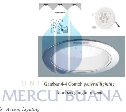 Gambar 4-4 Contoh general lighting  Sumber: google images 