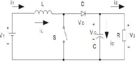Figure 3. Circuit diagram of boost converter