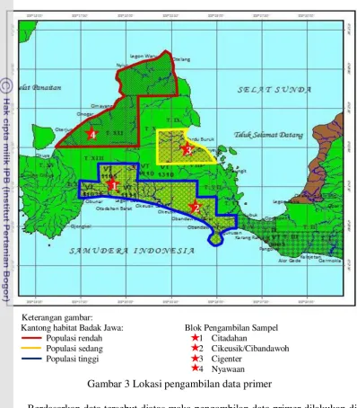 Gambar 3 Lokasi pengambilan data primer 