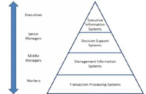 Gambar 1. Level Sistem Informasi berdasarkan level entitas organisasi.