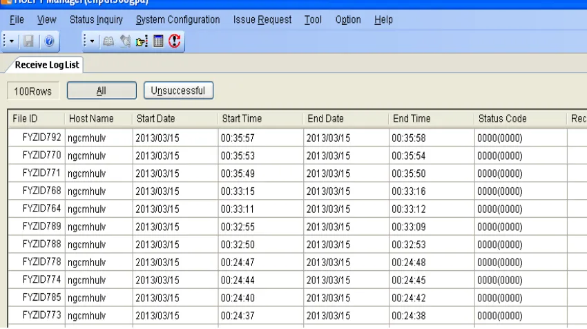 Gambar 6. Receive Log List 