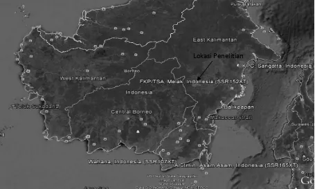 Gambar 1. Lokasi penelitian di PT. Teguh Sinar Abadi, Kabupaten Kutai Barat Kalimantan Timur  