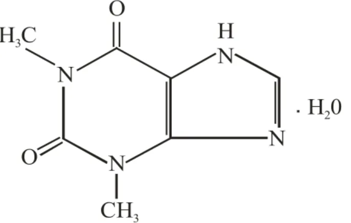 Gambar 1. Struktur Molekul Teofilin (Anonim, 1995) 