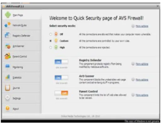 Gambar 14 Tampilan AVS Firewall Alert 
