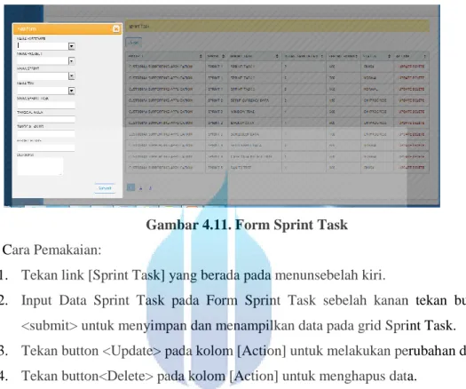 Gambar 4.11. Form Sprint Task 
