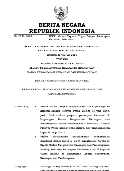 2016, No Nomor 6, Tambahan Lembaran Negara Republik Indonesia Nomor ...