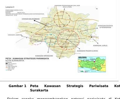 Gambar 1Peta  Kawasan  Strategis  Pariwisata  Kota