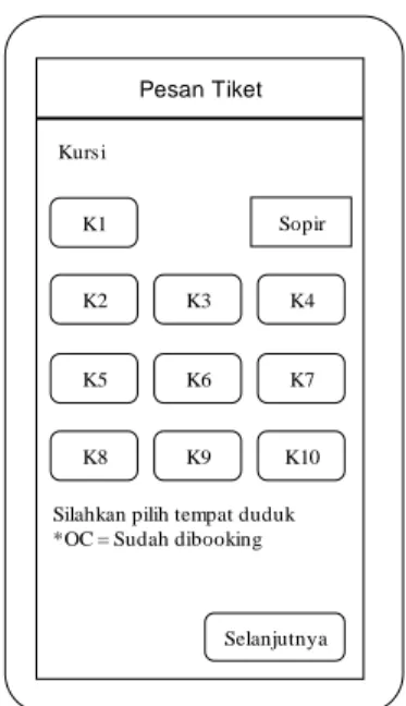 Gambar 7 Rancangan Halaman Pilih Kursi 