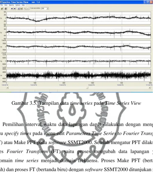 Gambar 3.5. Tampilan data time series pada Time Series View 