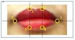 Figure 4. Six key points representing lip movement pattern 