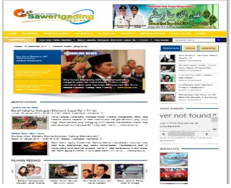 Gambar 6.Tampilan website Media Online Lex Sawerigading Express.com 