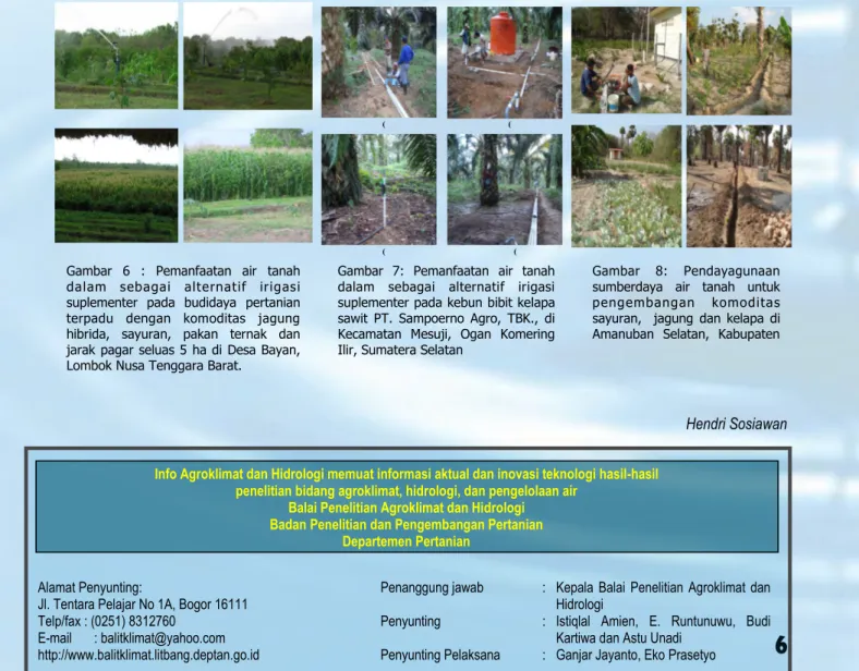 Gambar  7:  Pemanfaatan  air  tanah  dalam  sebagai  alternatif  irigasi  suplementer pada kebun bibit kelapa  sawit  PT