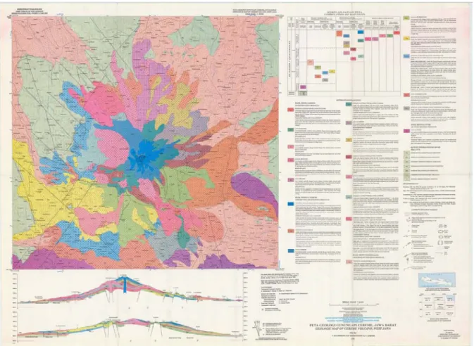 Gambar 1 Peta geologi gunung api oleh Situmorang (1995) 