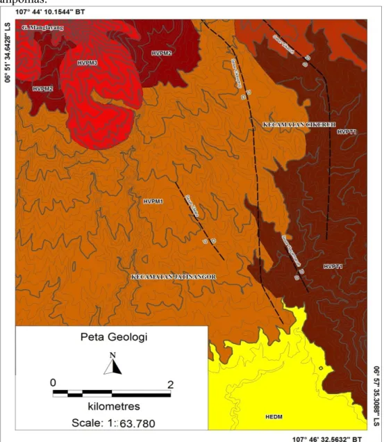 Gambar 3.2 Geologi daerah penelitian