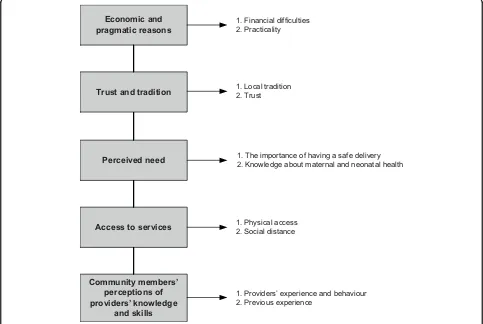 Figure 2 Factors affecting women’s decision to use delivery care services