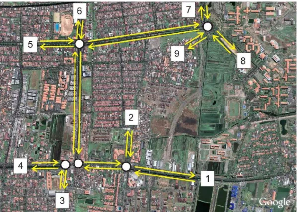 Gambar 9. Asal Tujuan Perjalanan Antar Zona Yang Ditinjau