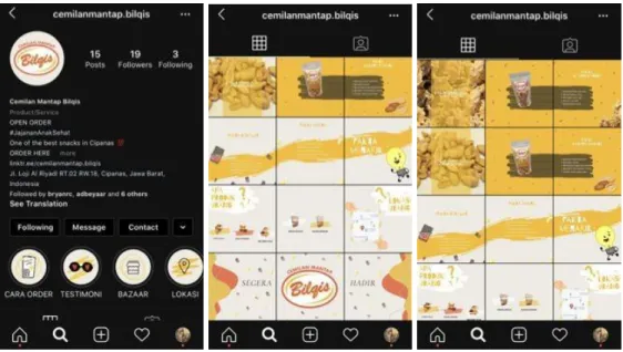 Gambar 11. Instagram untuk Bilqis 