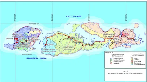 Gambar 1. Peta Provinsi Nusa Tenggara Barat  TINJAUAN PUSTAKA 
